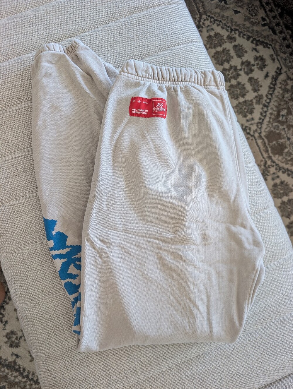 100 Thieves Sweatpants | Beige "Open World"